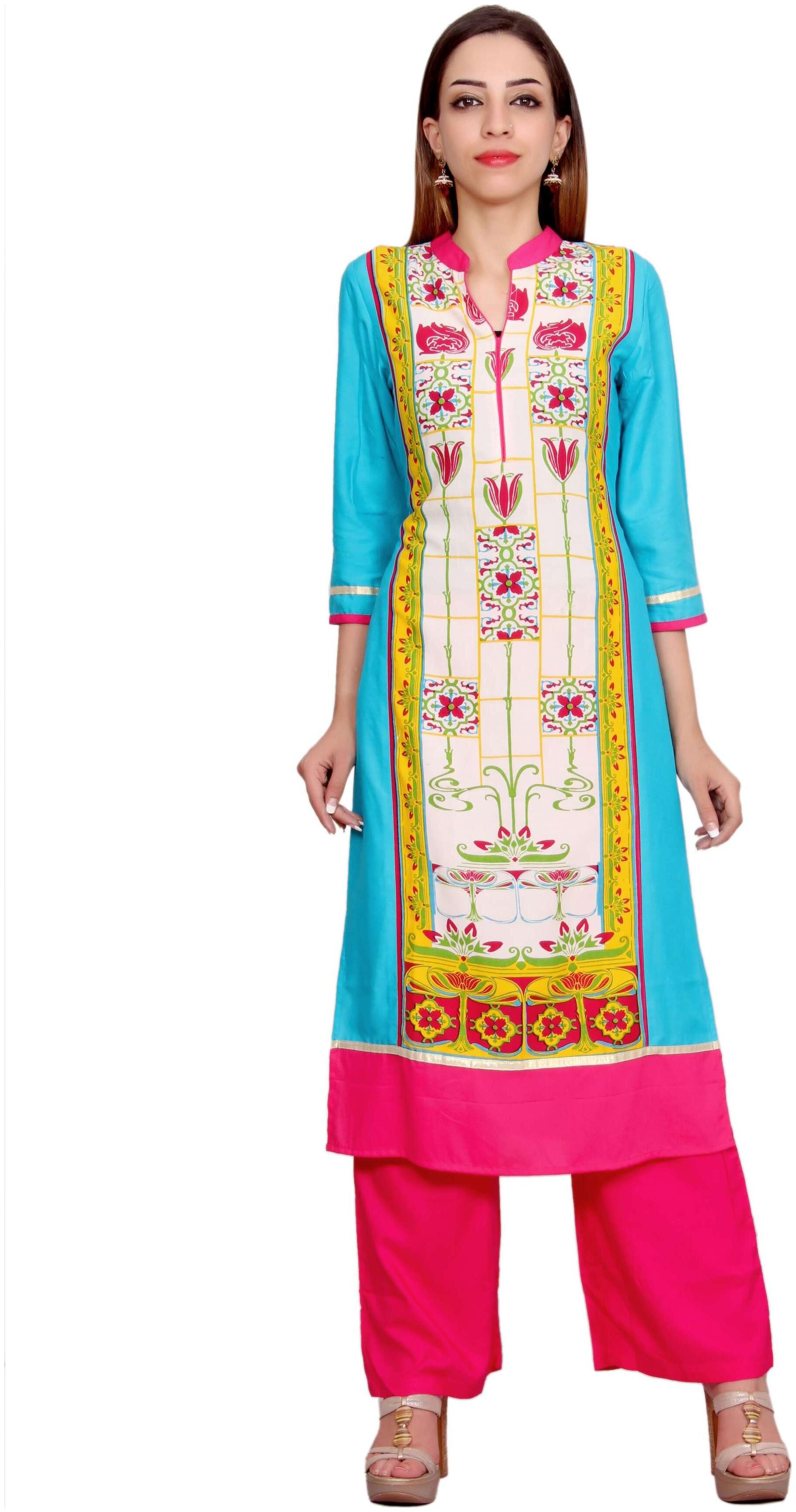 

Avanya Women Multi Printed Straight Kurta