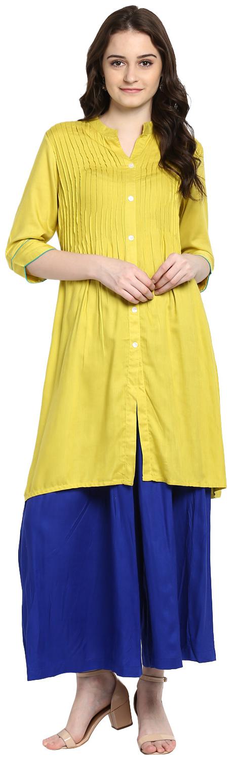 

Avanya Women Rayon Straight Kurta with Palazzo
