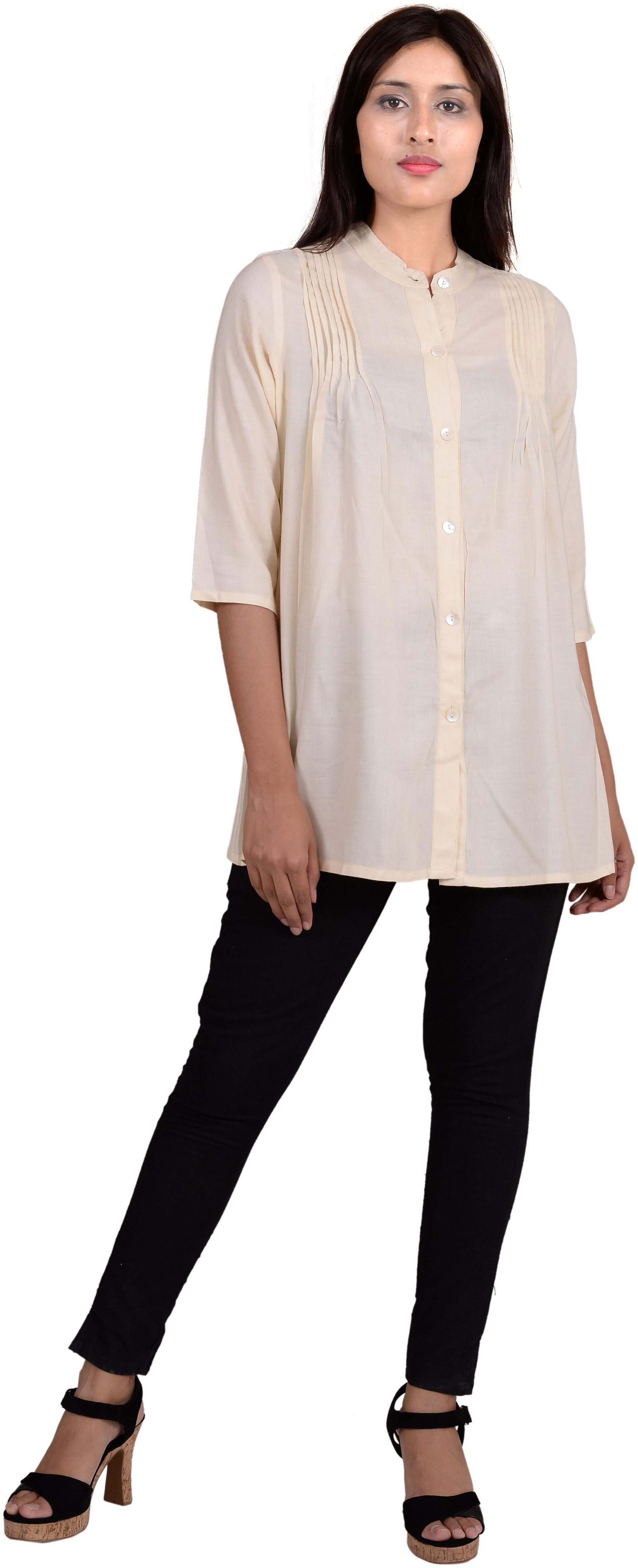 

Avanya Women s Solid Rayon A-Line Kurta