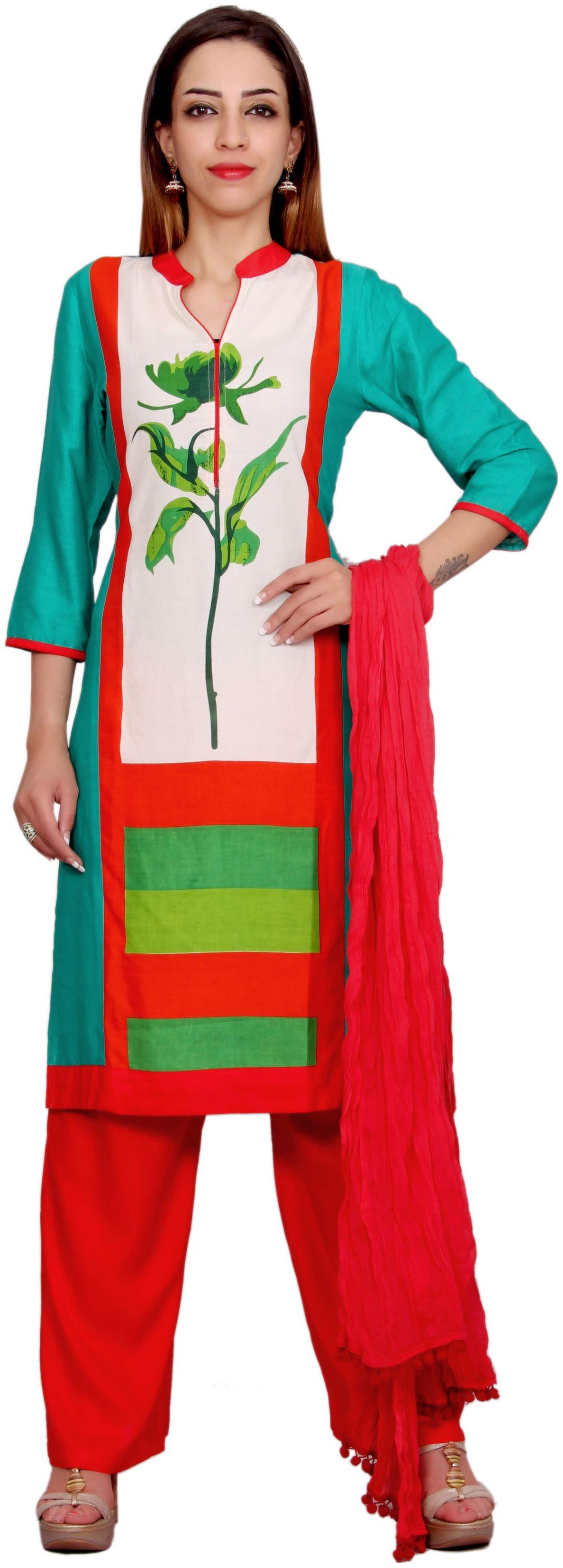

Avanya Women Rayon Straight Kurta with Palazzo Dupatta Set