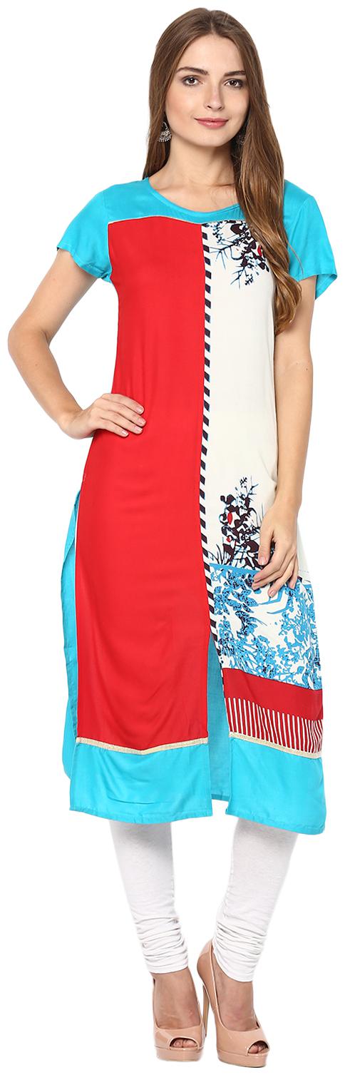 

Avanya Women Multi Printed Straight Kurta