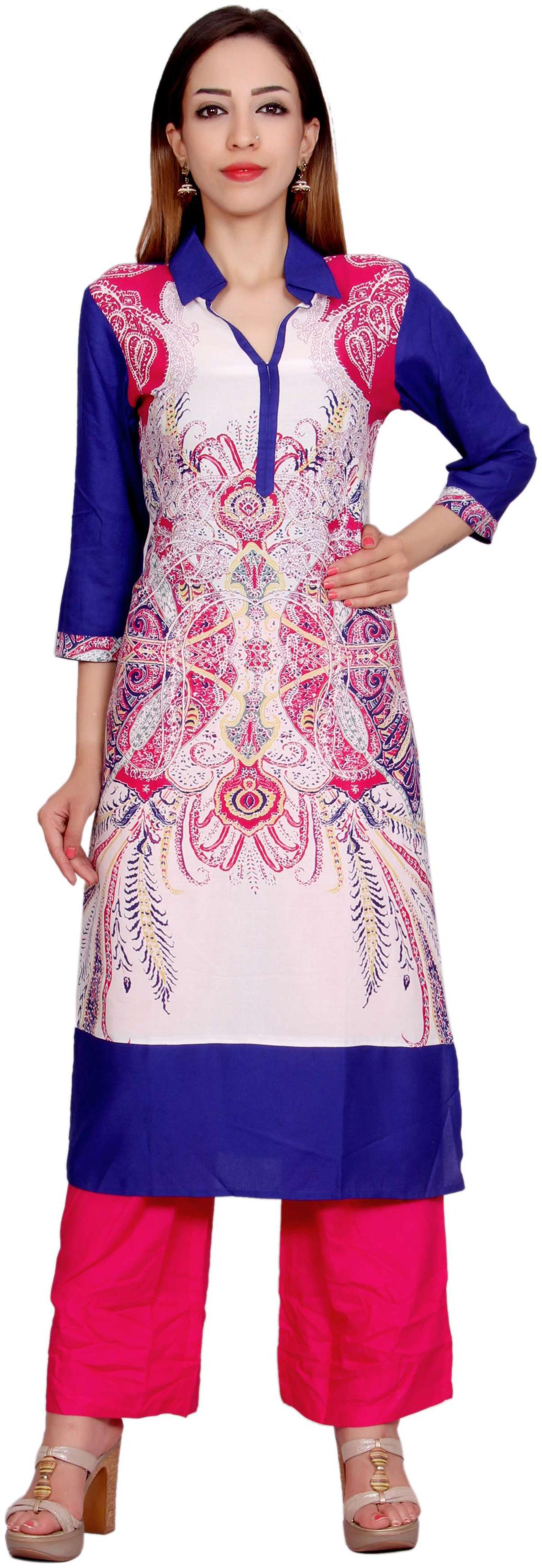 

Avanya Women Multi Printed Straight Kurta