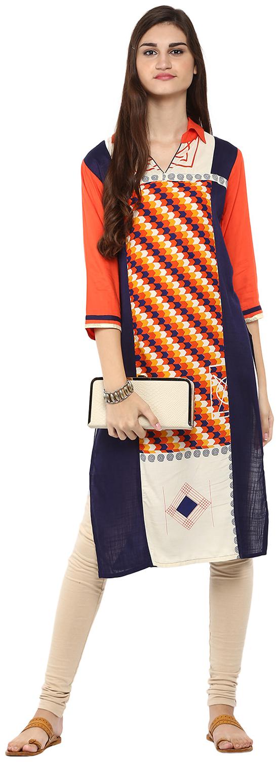 

Avanya Women Multi Printed Straight Kurta