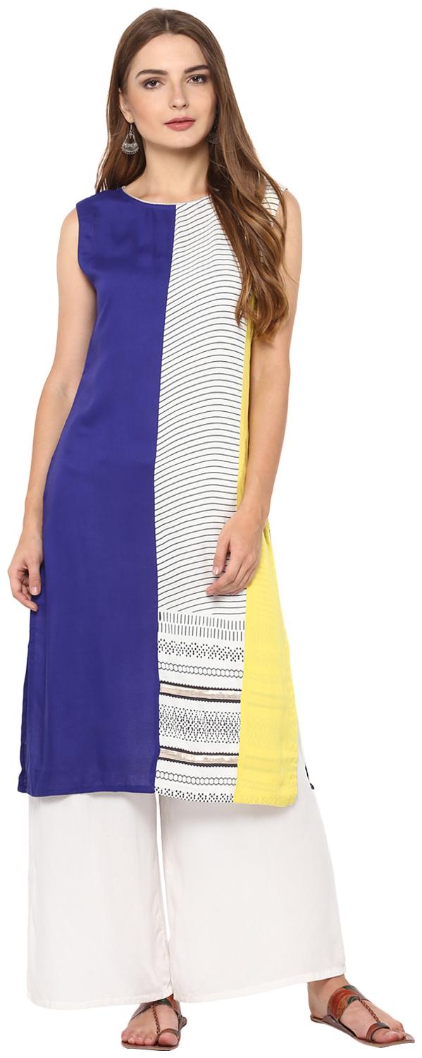 

Avanya Women Multi Printed Straight Kurta
