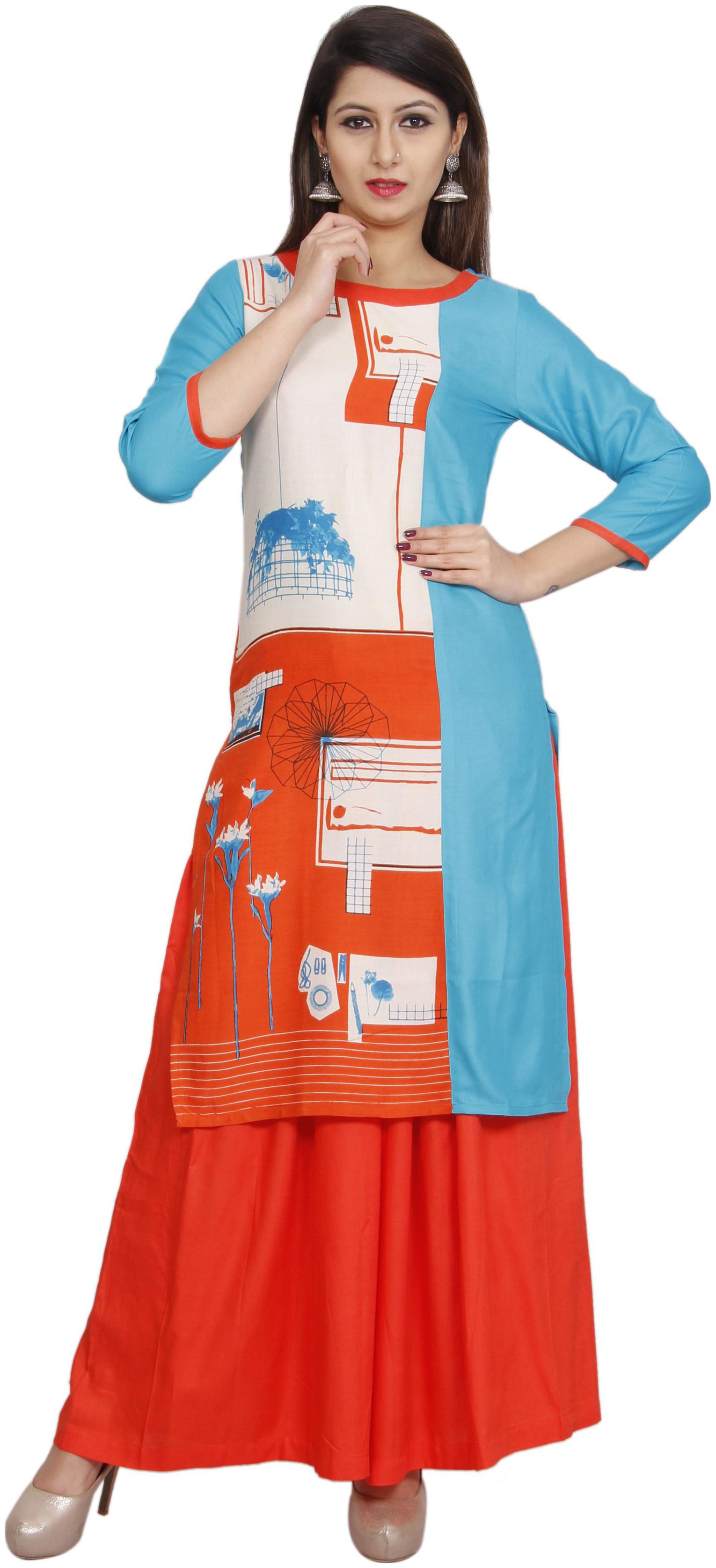 

Avanya Women Multi Printed Straight Kurta