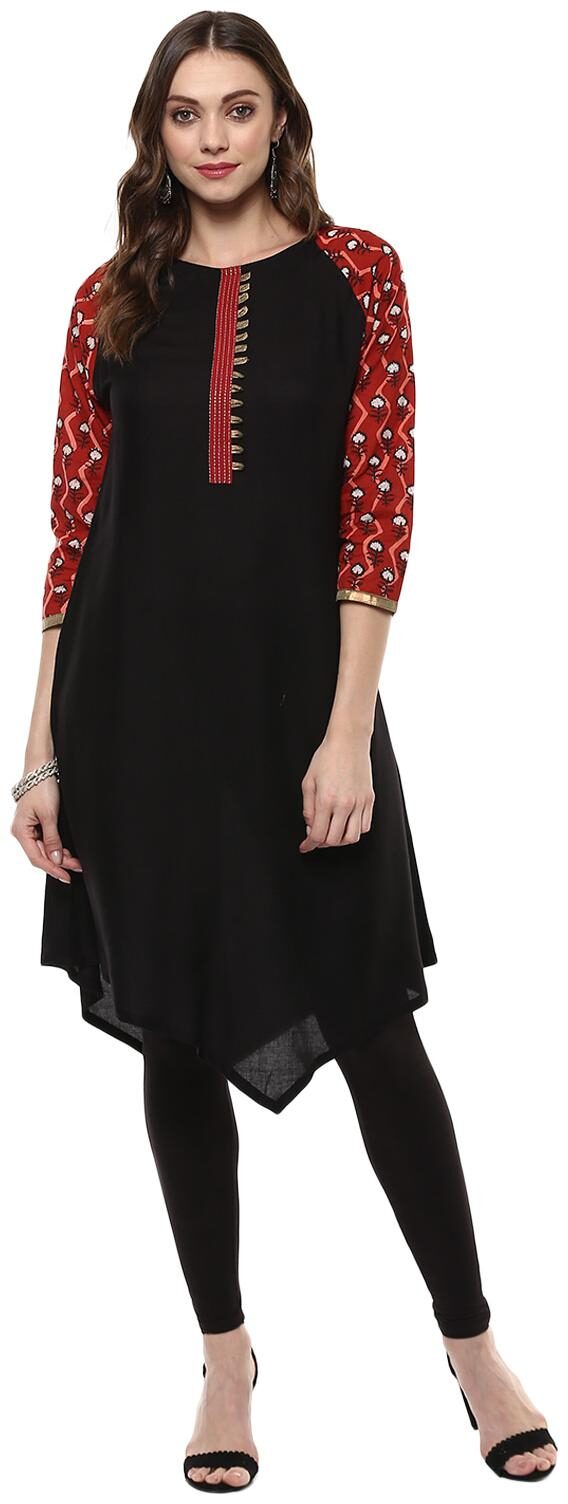

Avanya Women Rayon A-Line Kurta with Legging