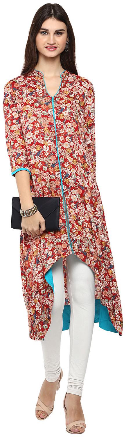 

Avanya Women Rayon High-Low Kurta with Legging