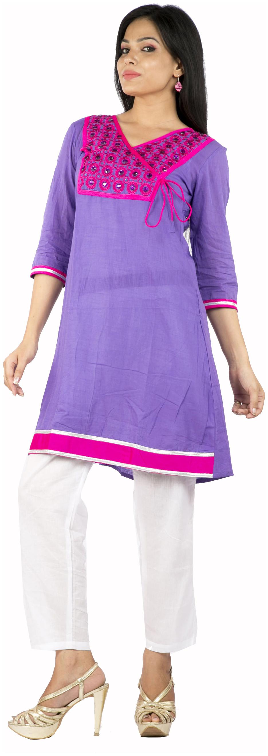 

Avanya Women Cotton A-Line Kurta with Palazzo