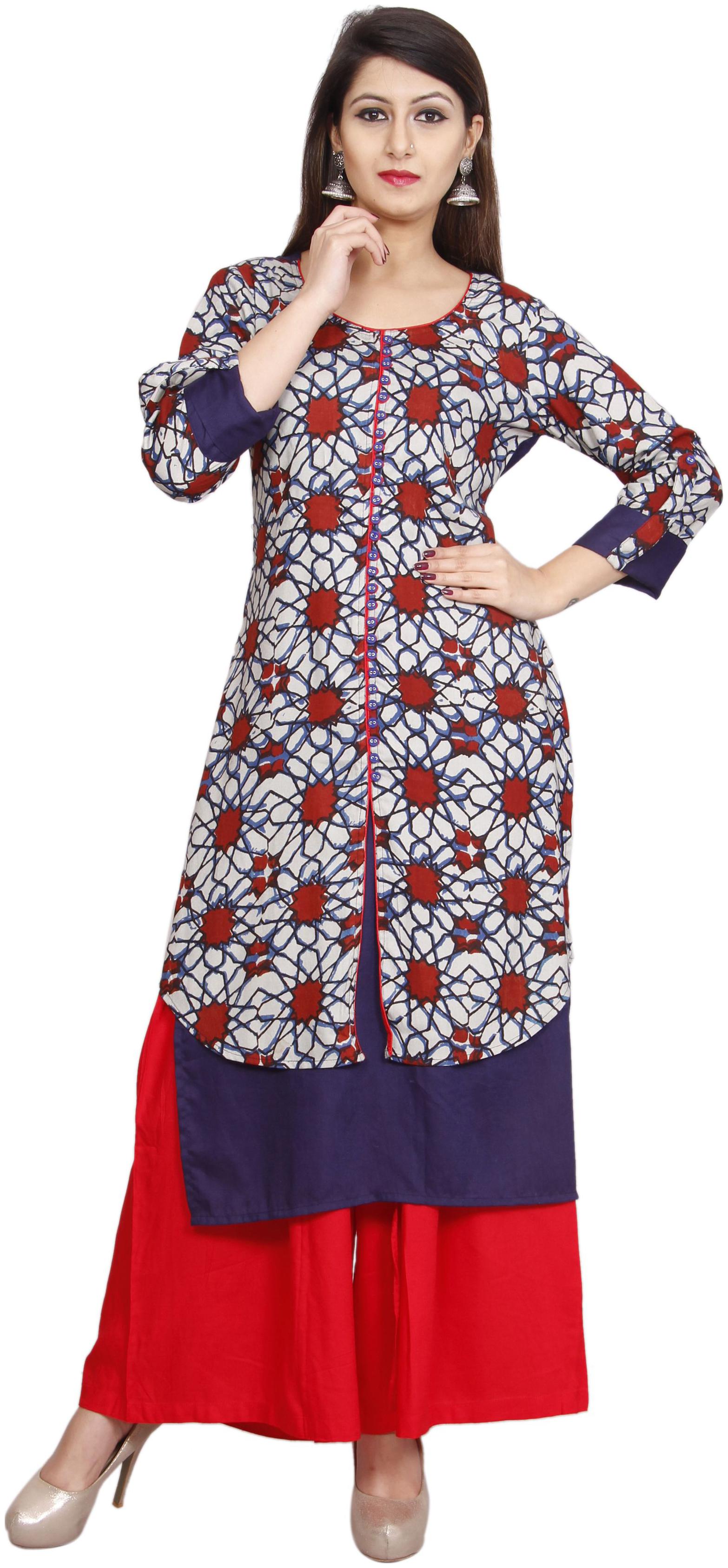 

Avanya Women Multi Printed Straight Kurta