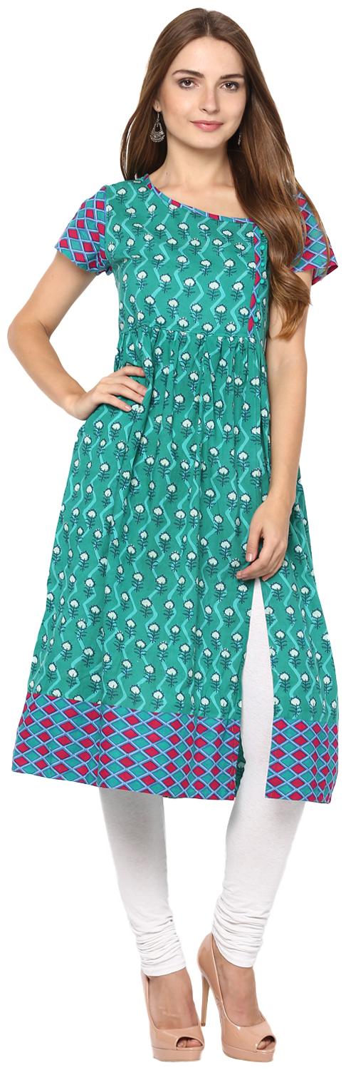

Avanya Women Cotton A-Line Kurta with Legging