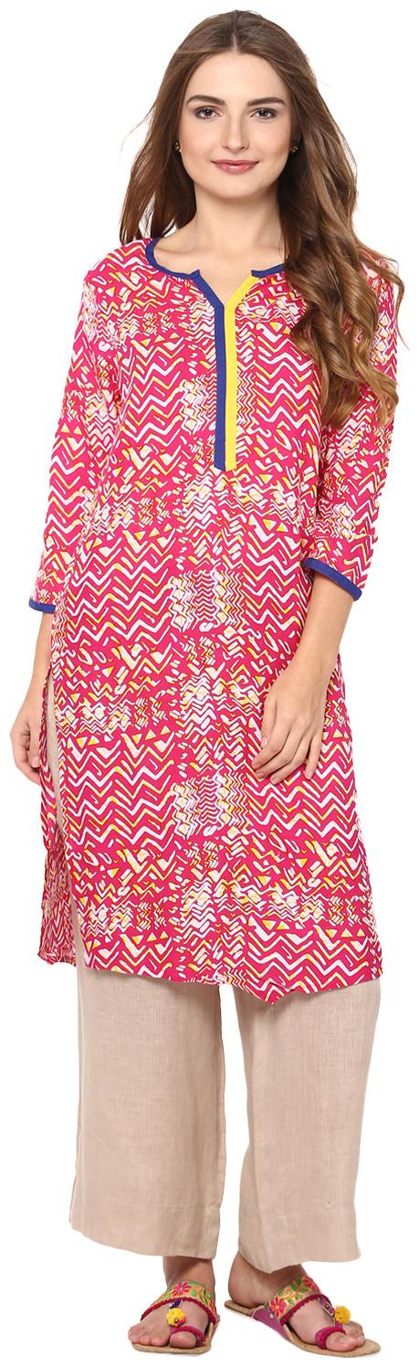 

Avanya Women Cotton Straight Kurta with Palazzo