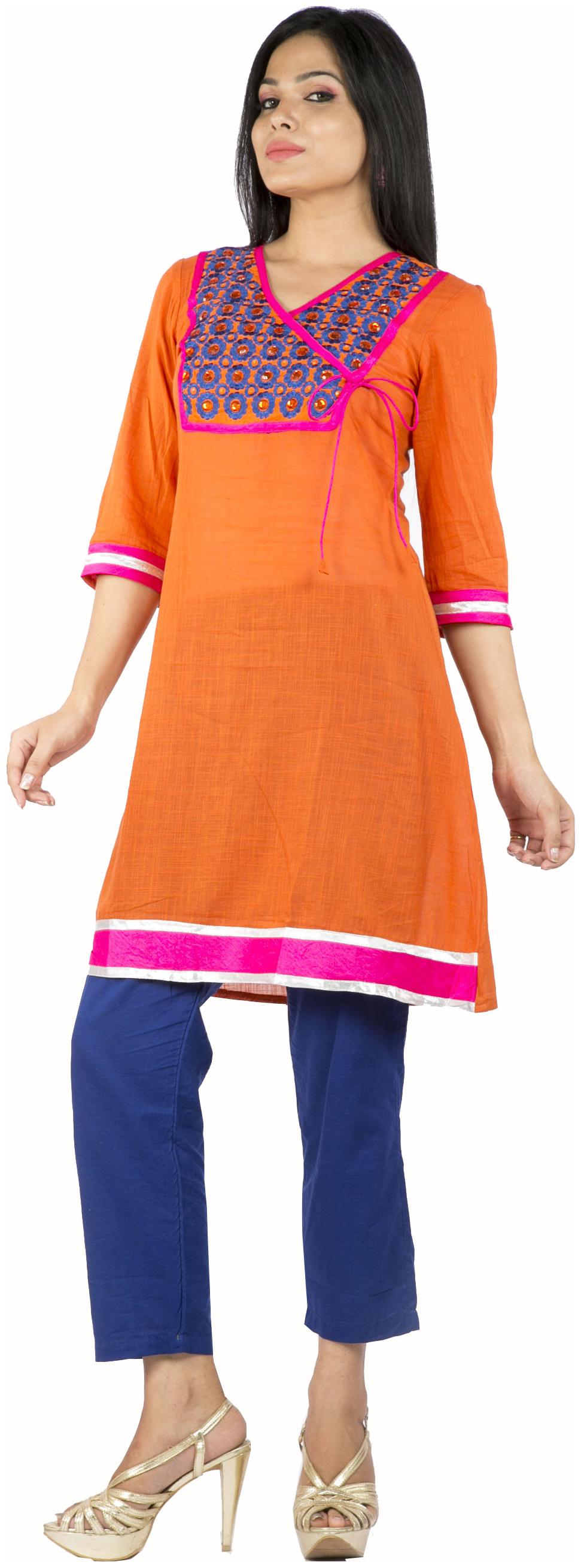 

Avanya Women Cotton A-Line Kurta with Pant