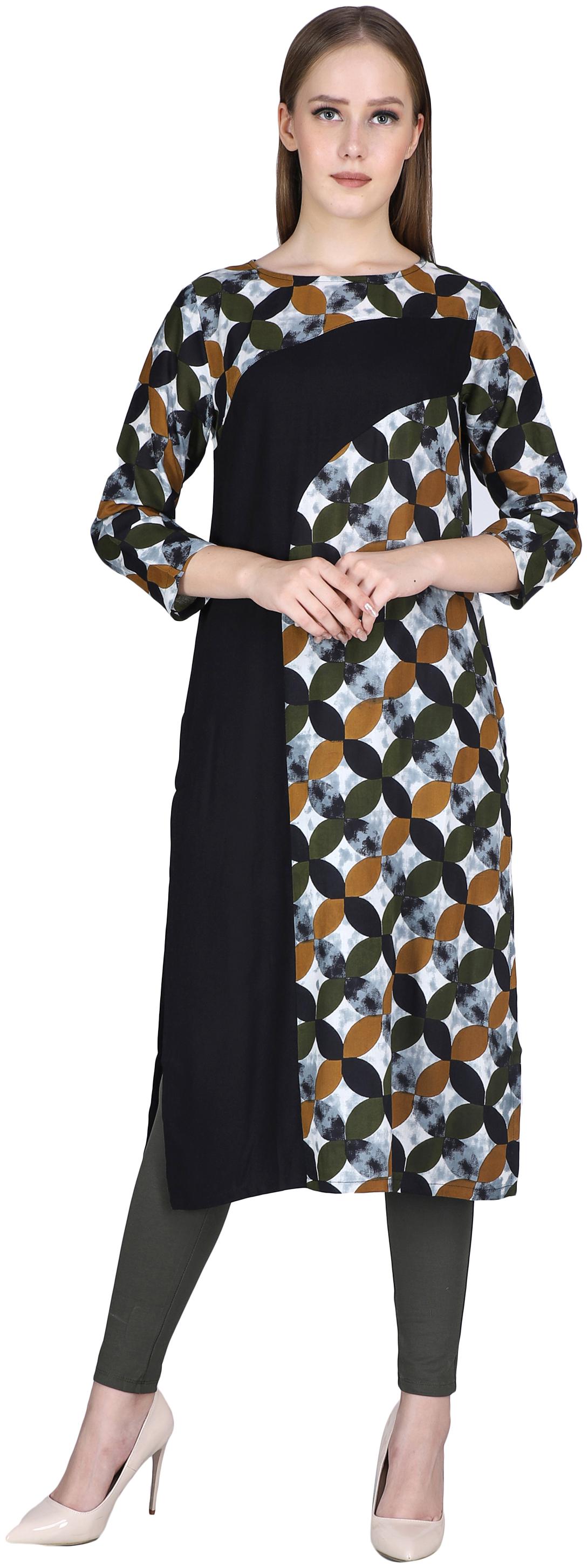 

Avyanna Women Multi Printed Straight Kurti