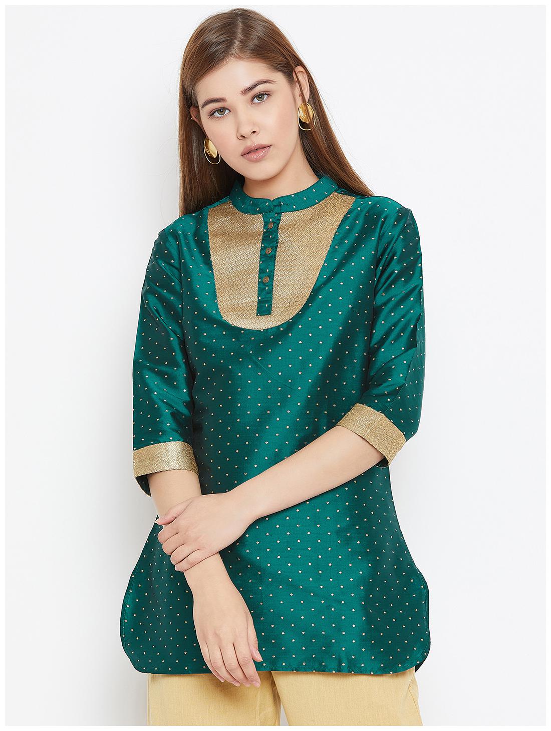 

Avyanna Women Embroidered Regular tunic - Green