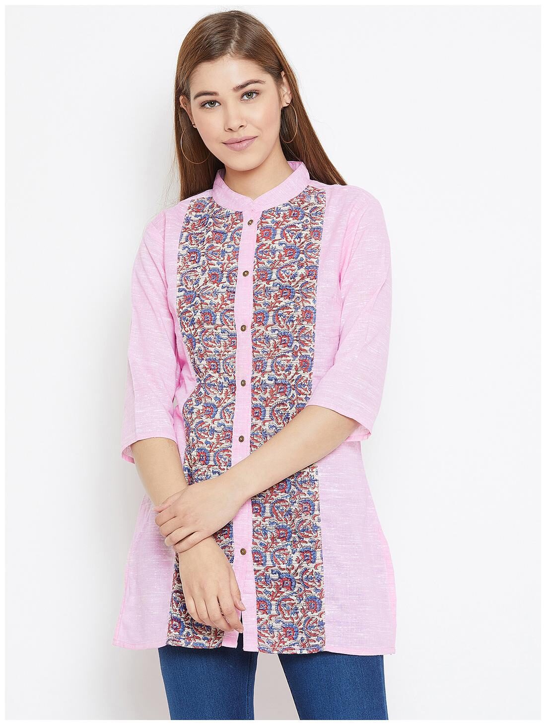 

Avyanna Women Floral Regular tunic - Pink