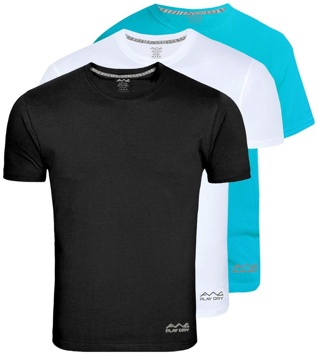 

AWG - All Weather Gear Men Multi Regular fit Polyester Round neck T-Shirt - Pack Of 3