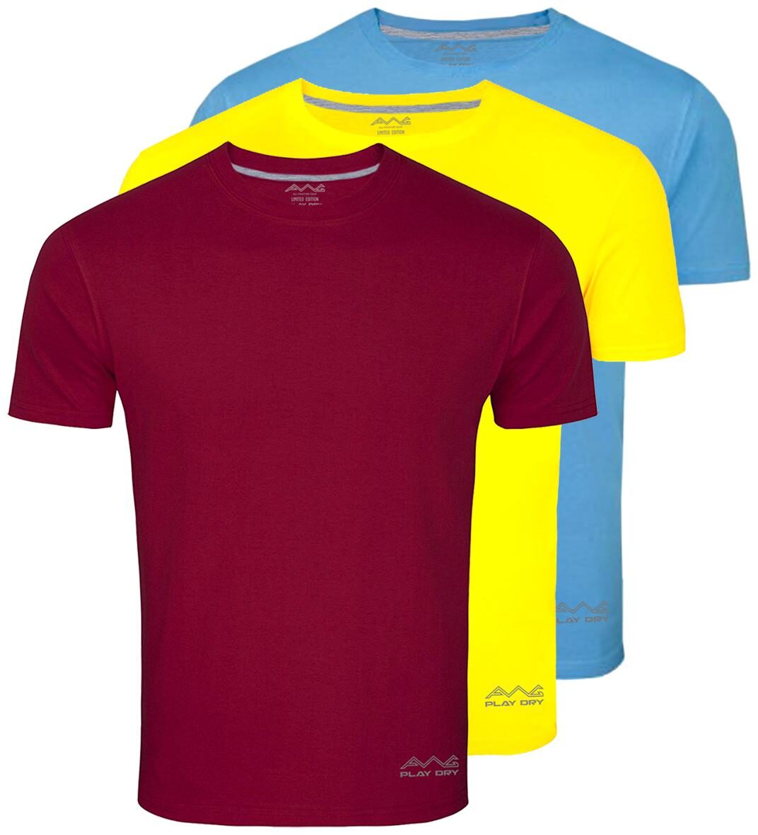 

AWG - All Weather Gear Men Red Regular fit Polyester Round neck T-Shirt - Pack Of 3