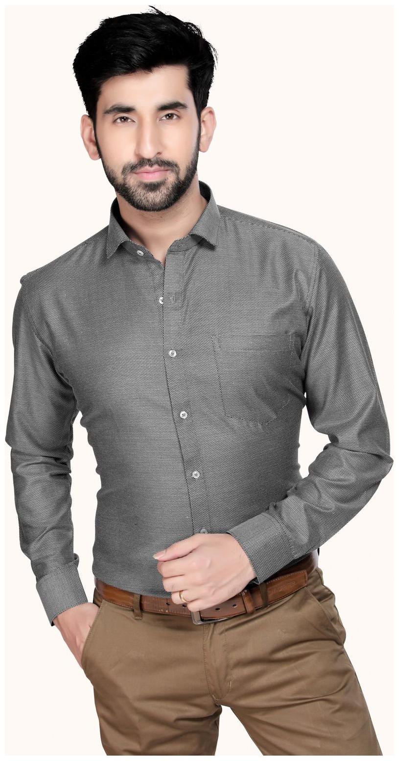 

AXPLORE Men Slim fit Formal Shirt - Black