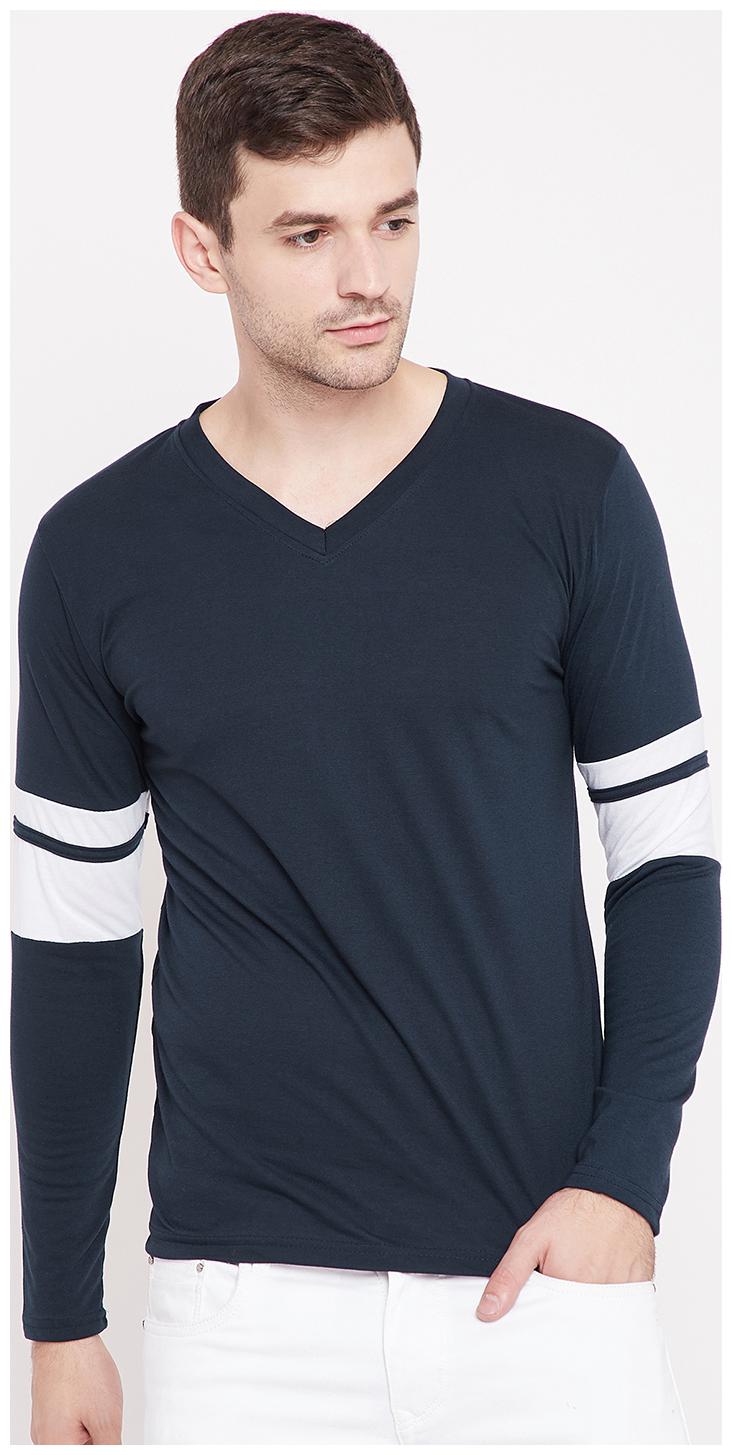 

Axxitude Men Blue Regular fit Cotton V neck T-Shirt - Pack Of 1