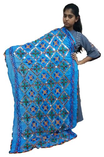 

AZAD DYEING Blue Dupattas Stoles Jackets Cotton