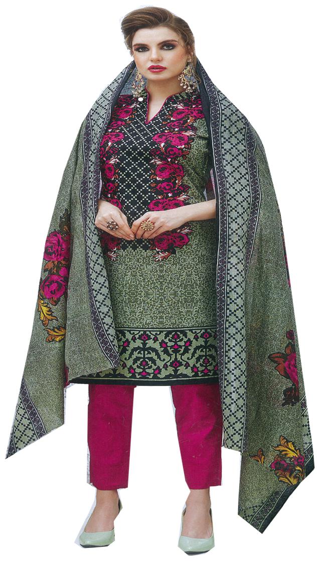 

AZAD DYEING Women Pure Cotton Printed Unstitched Suit Dress Material Multi