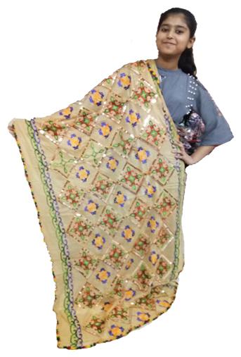 

AZAD DYEING Beige Dupattas Stoles Jackets Cotton