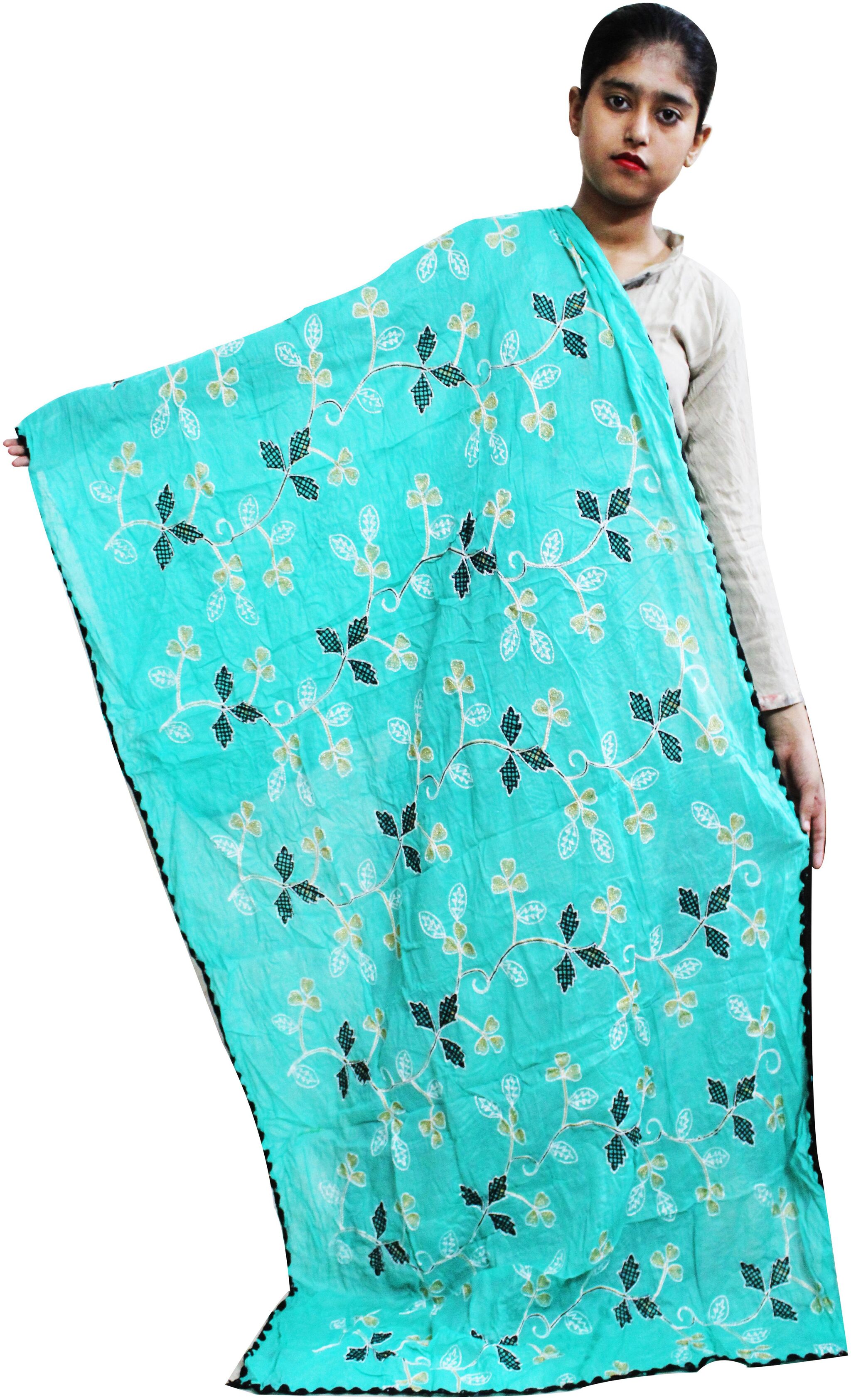 

AZAD DYEING Women Cotton Dupatta for Women Green color