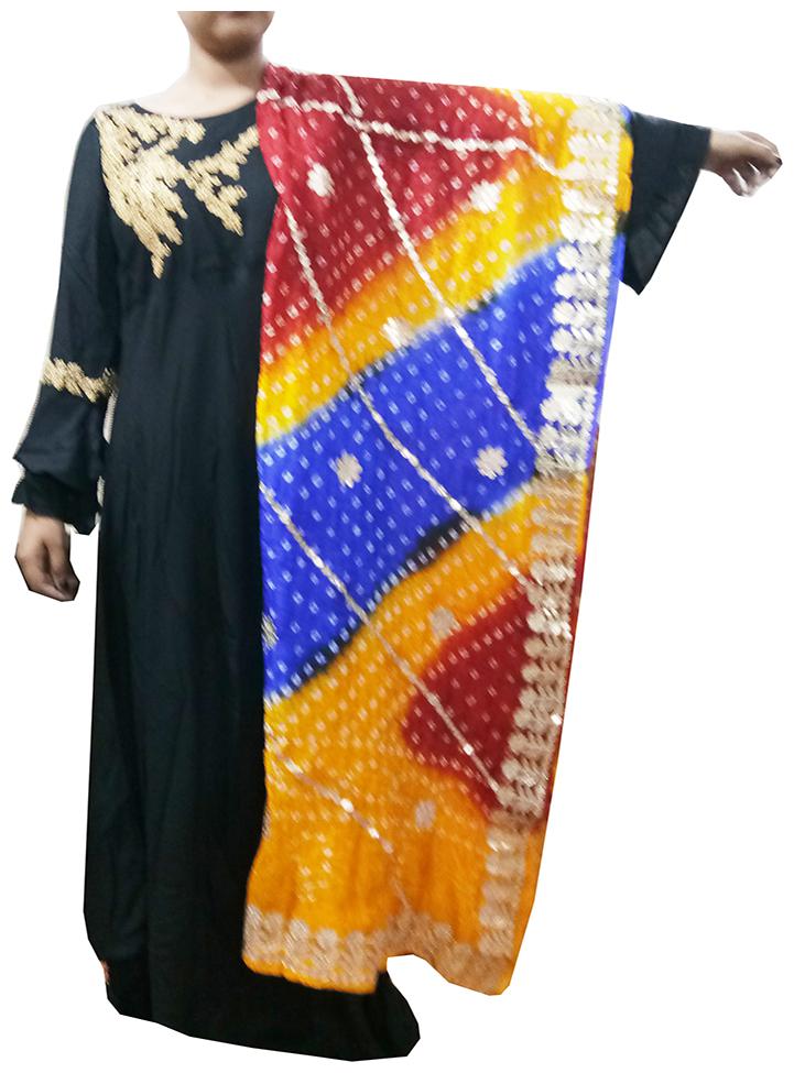 

AZAD DYEING Women Silk Banarsi Dupatta for Women Girls Multi