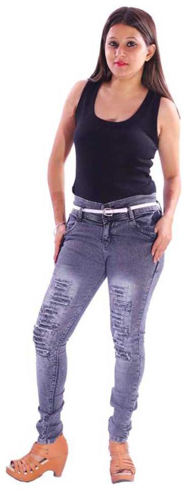 

AZAD DYEING Women Grey Straight fit Jeans