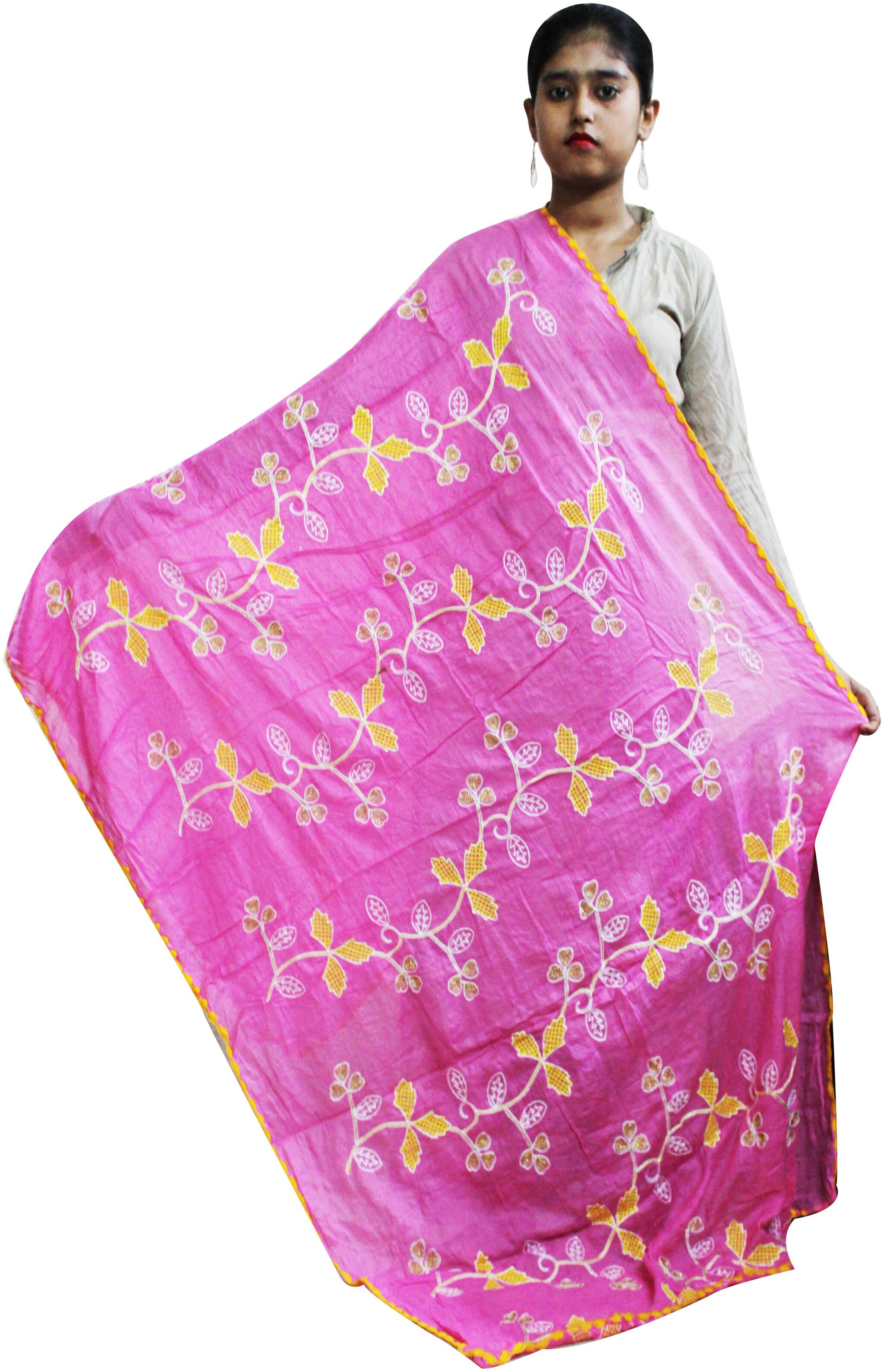 

AZAD DYEING Women Dupatta Cotton Mix Match Purple