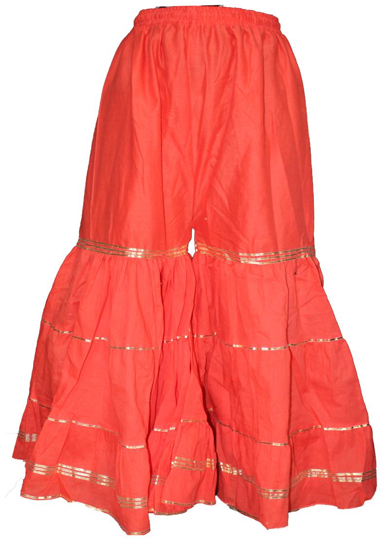 

AZAD DYEING Cotton Palazzos Orange