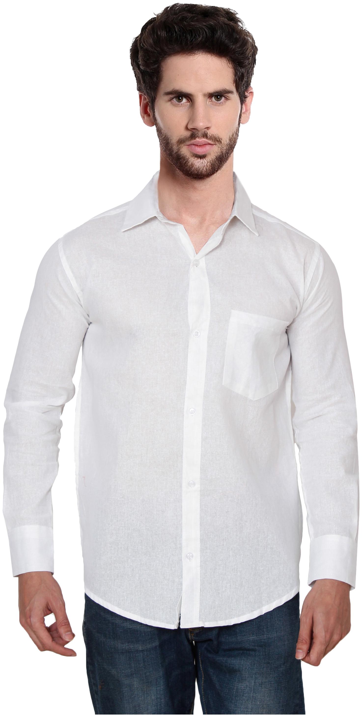 

BALINO LONDON Men White Solid Slim Fit Casual Shirt
