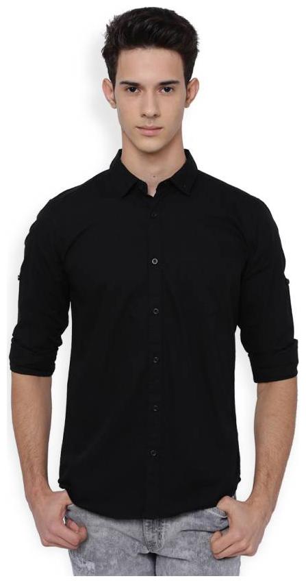 

BALINO LONDON Men Black Solid Slim Fit Casual Shirt