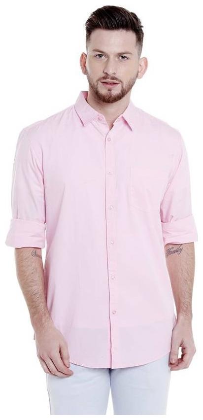 

Balino London Slim Fit Plain Pink Casual Cotton Shirt