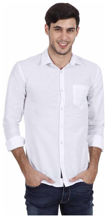 

BALINO LONDON Men White Solid Slim Fit Casual Shirt