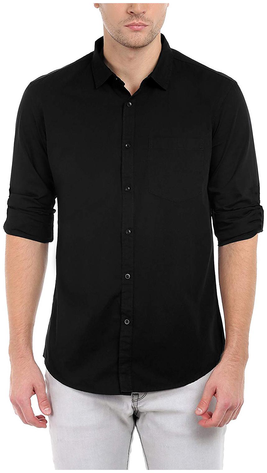 

BALINO LONDON Men Black Solid Slim Fit Casual Shirt