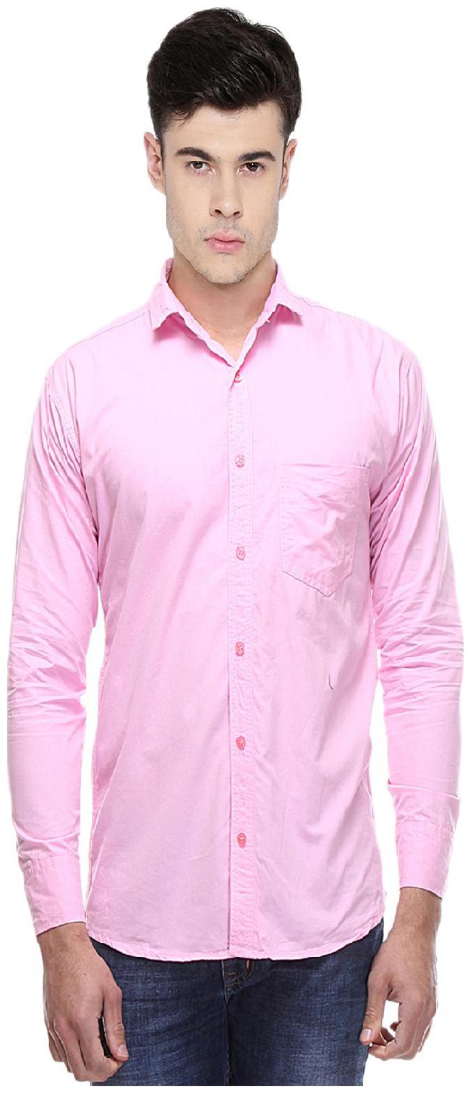 

BALINO LONDON Men Pink Solid Slim Fit Casual Shirt