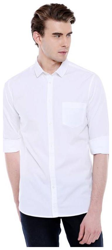 

BALINO LONDON Men White Solid Slim Fit Casual Shirt