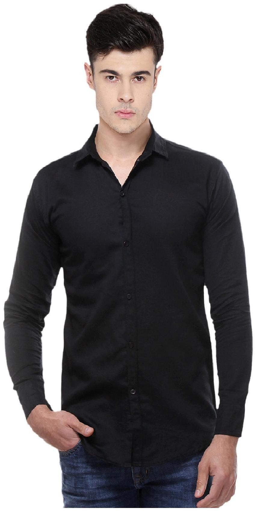 

BALINO LONDON Men Black Solid Slim Fit Casual Shirt