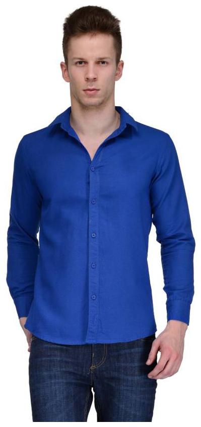 

BALINO LONDON Men Blue Solid Slim Fit Casual Shirt