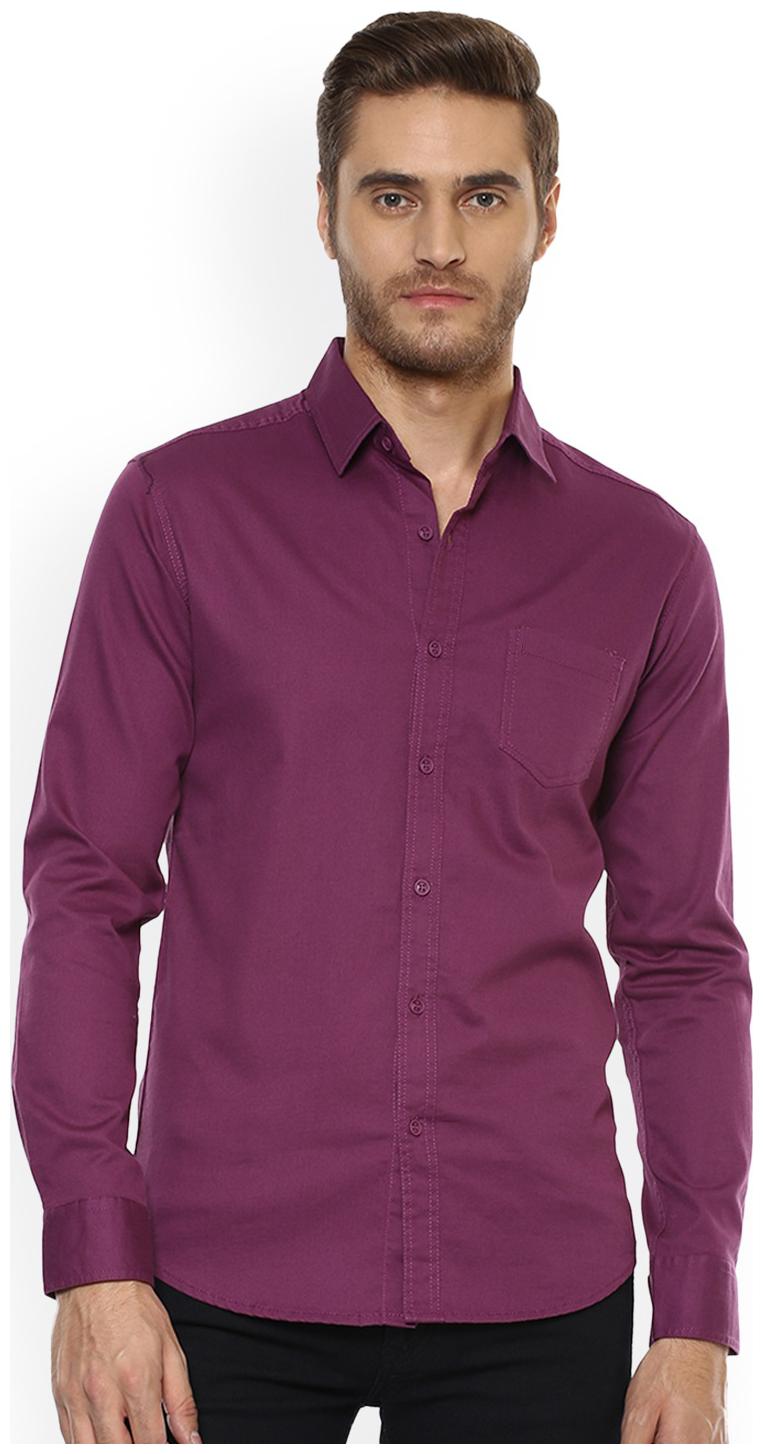 

BALINO LONDON Men Purple Solid Slim Fit Casual Shirt