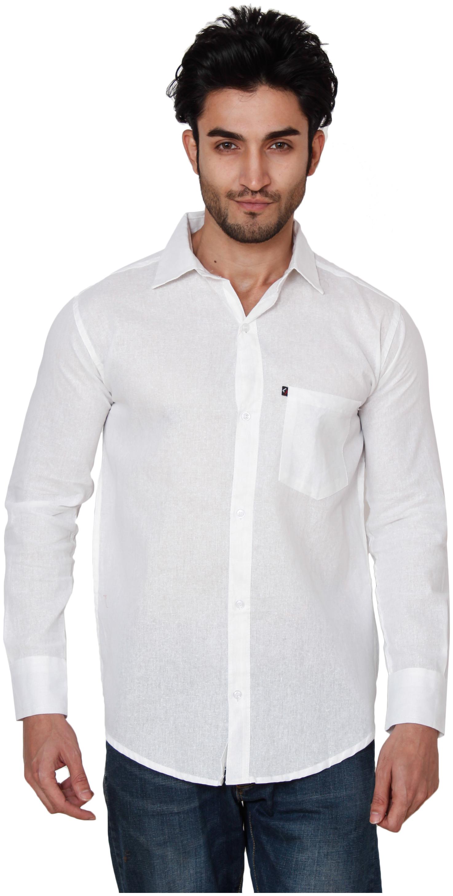 

BALINO LONDON Men White Solid Slim Fit Casual Shirt