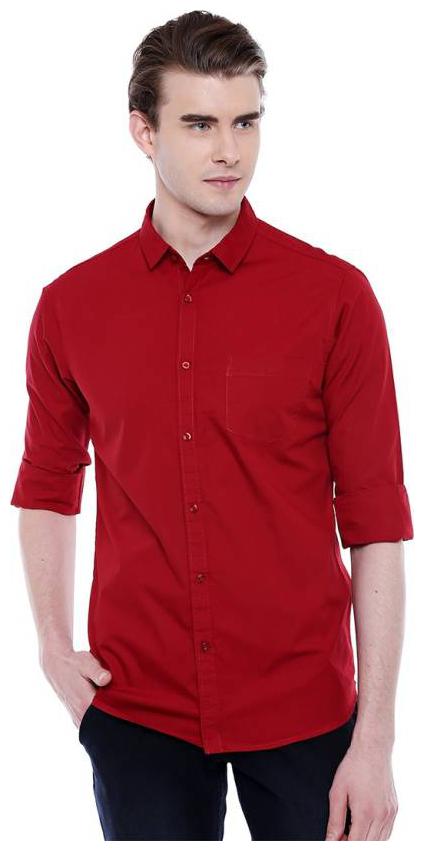 

BALINO LONDON Men Maroon Solid Slim Fit Casual Shirt