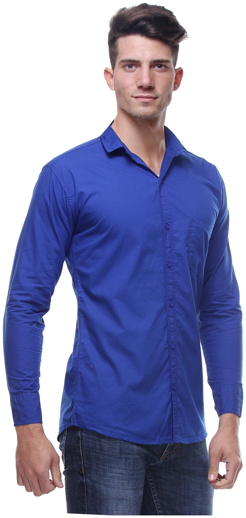 

BALINO LONDON Men Blue Solid Slim Fit Casual Shirt