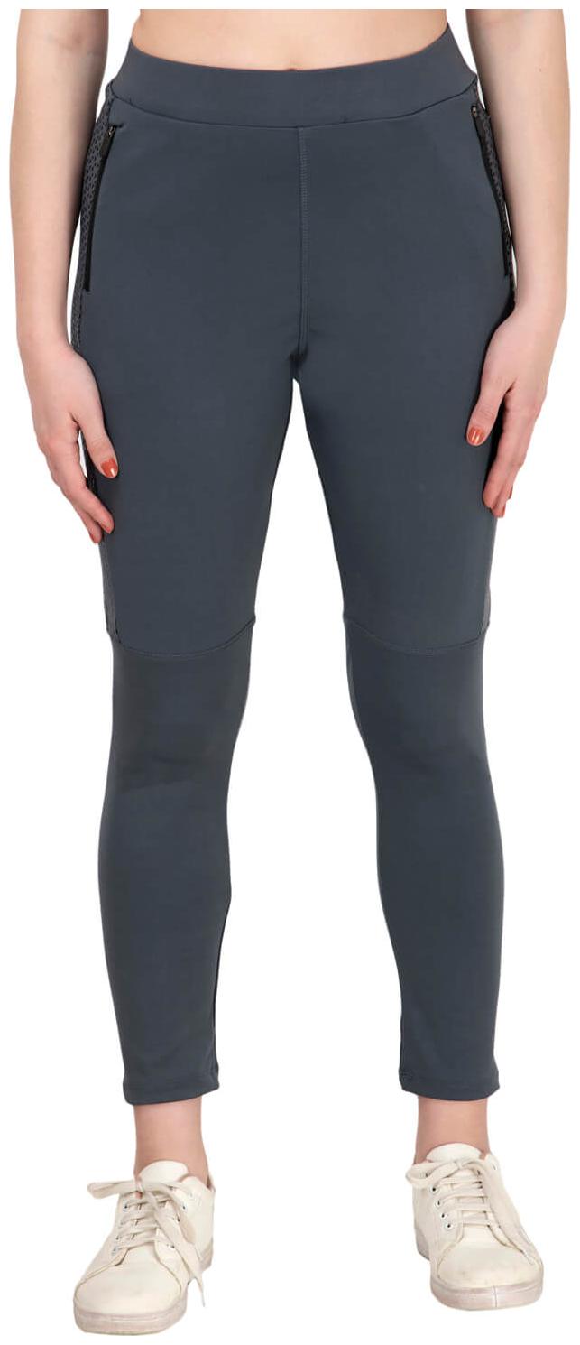 

baluchi Women Regular fit Polyester Solid Track pants - Grey