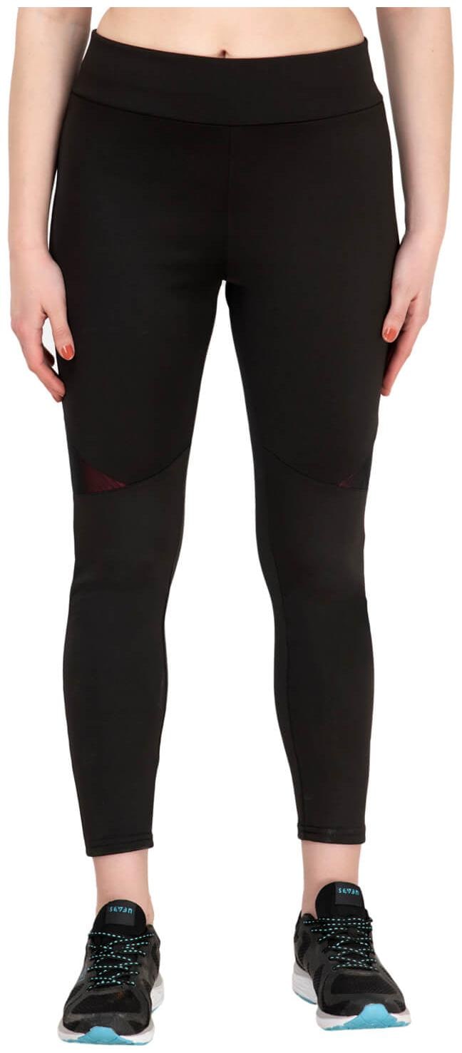 

baluchi Women Regular fit Polyester Solid Track pants - Black