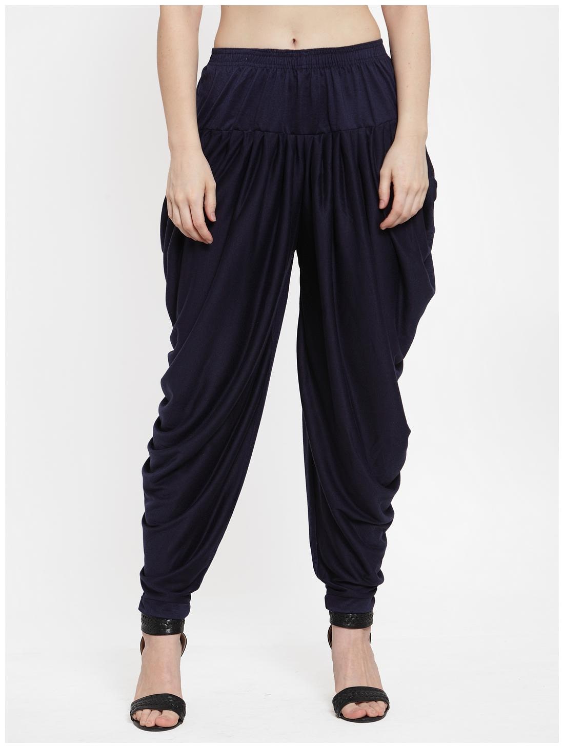 

Bamboo Breeze Lycra Dhoti - Navy Blue