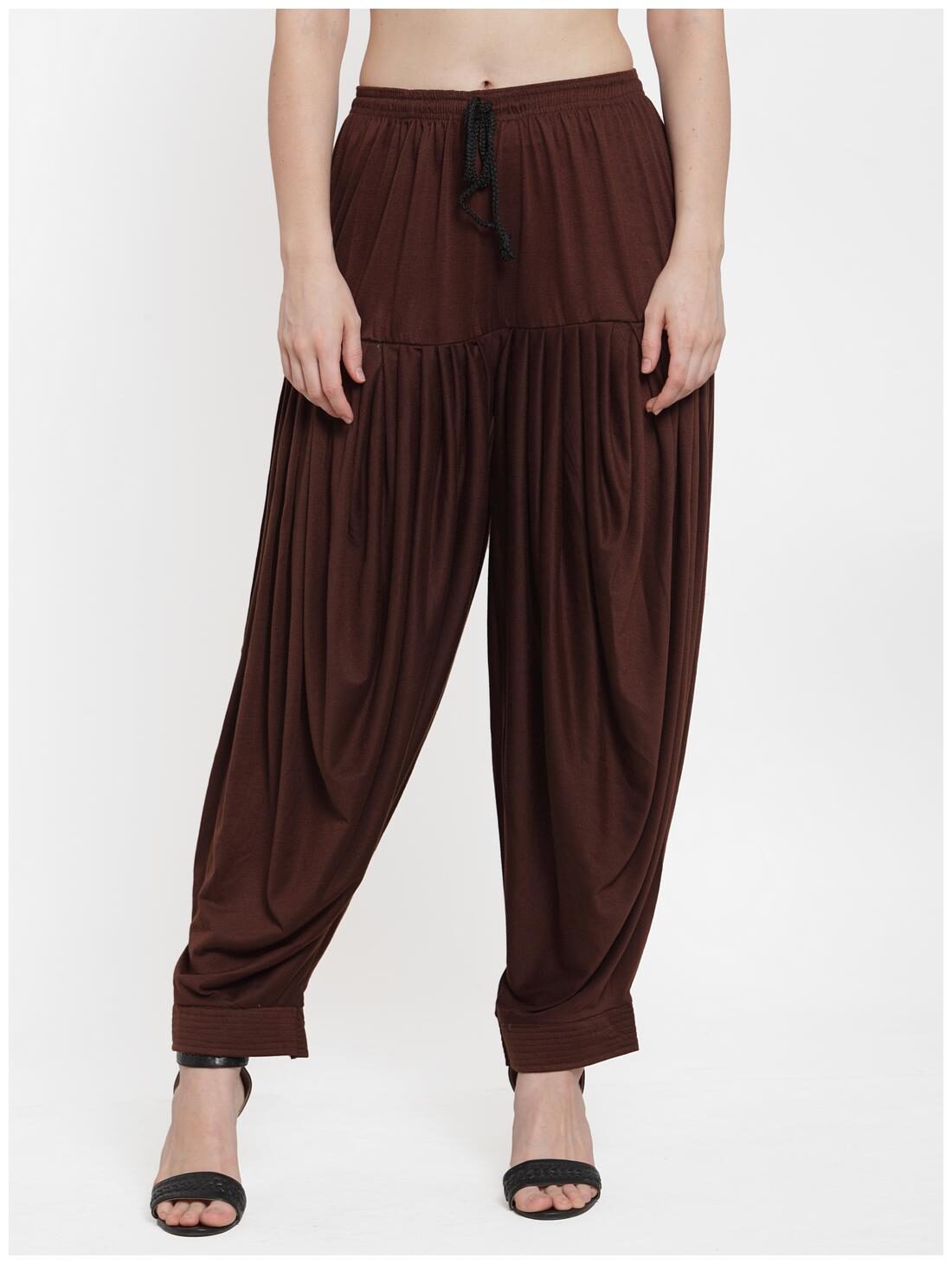 

Bamboo Breeze Lycra Patiala - Brown