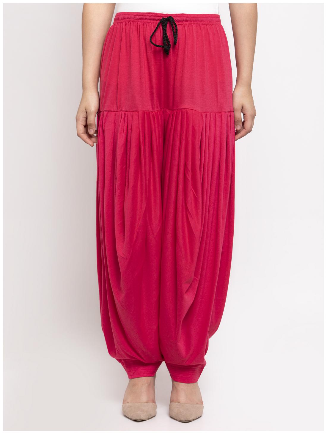 

Bamboo Breeze Lycra Patiala - Pink