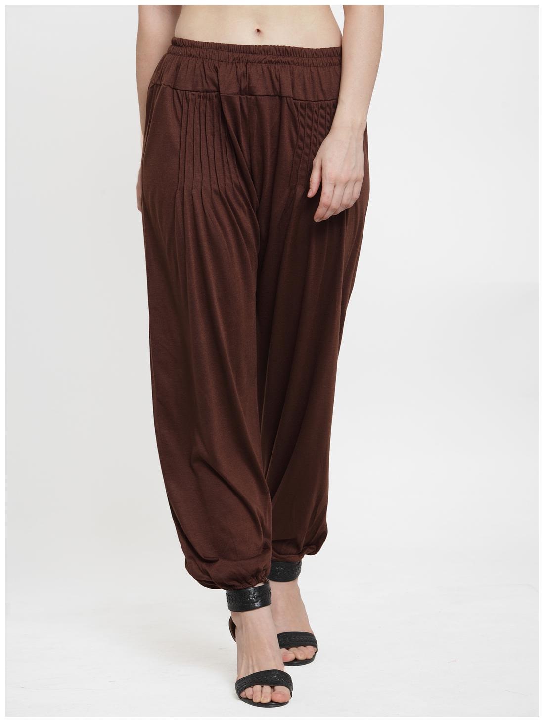 

Bamboo Breeze Lycra Harem Pants - Brown
